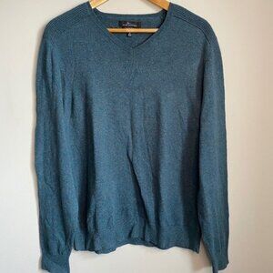 Marc Anthony Luxury Blend Slim Fit Men's Teal Long Sleeve Sweater Size XL